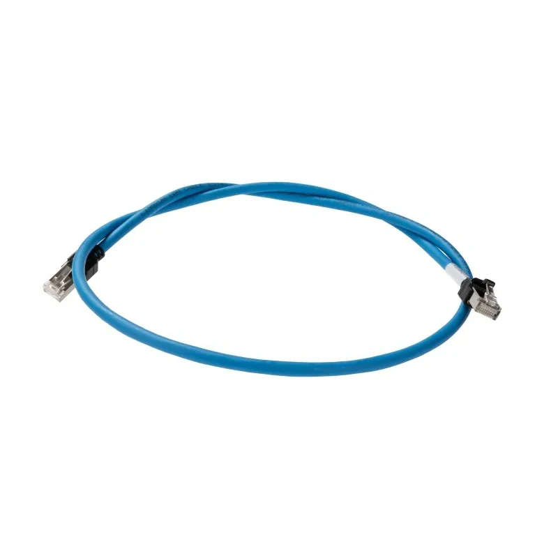 Omron Cat6 Shielded Screened Low Smoke Zero Halogen Ethernet Cable 8 Core Blue 1 m 