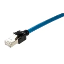 Omron Cat6 Shielded Screened Low Smoke Zero Halogen Ethernet Cable 8 Core Blue 1 m 