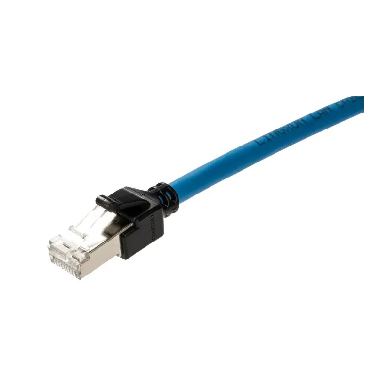 Omron Cat6 Shielded Screened Low Smoke Zero Halogen Ethernet Cable 8 Core Blue 1 m 