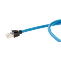 Omron Cat6 Shielded Screened Low Smoke Zero Halogen Ethernet Cable 8 Core Blue 1 m 