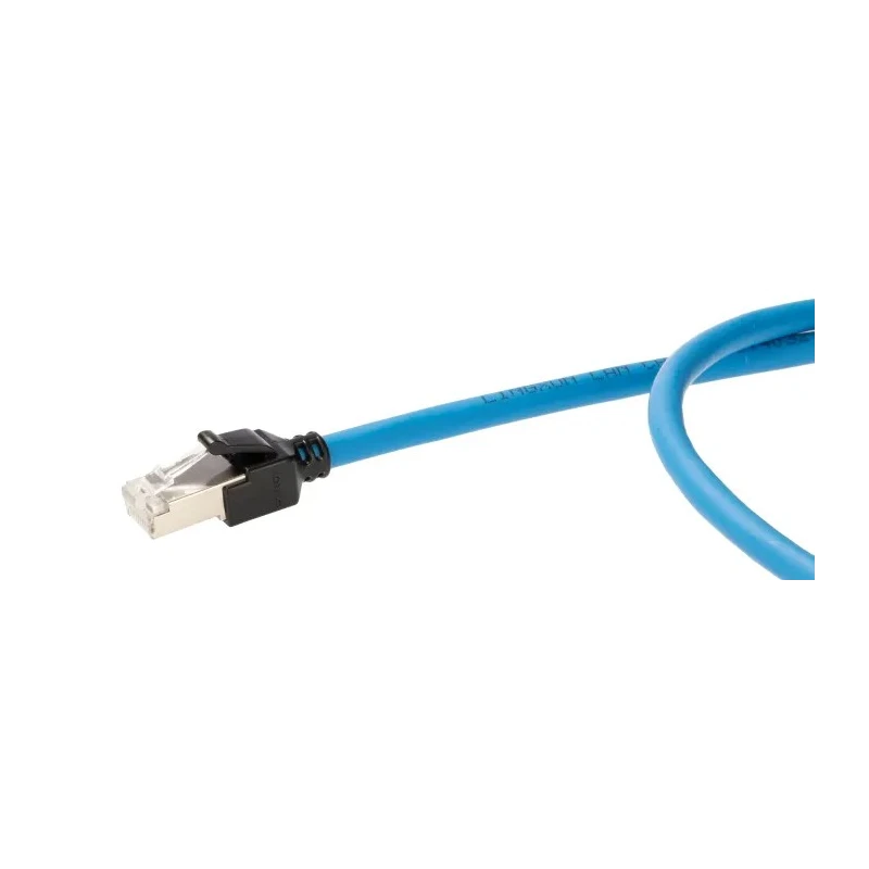 Omron Cat6 Shielded Screened Low Smoke Zero Halogen Ethernet Cable 8 Core Blue 1 m 