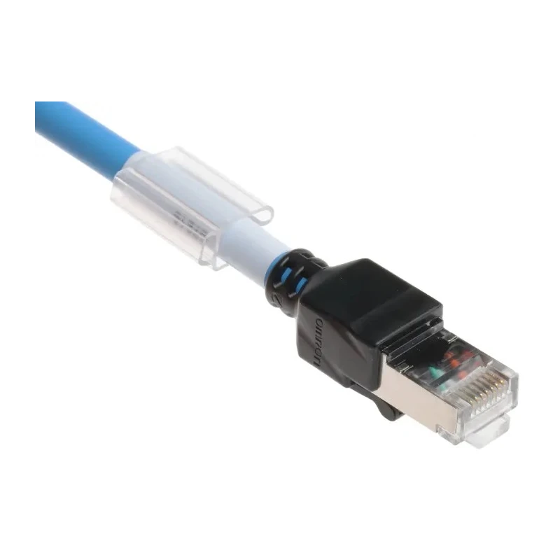 Omron XS6 Cat6a Ethernet Cable 8 Core Shielded Screened Low Smoke Zero Halogen Blue, 10 m 