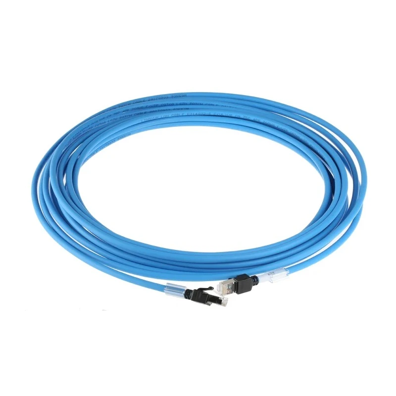 Omron XS6 Cat6a Ethernet Cable 8 Core Shielded Screened Low Smoke Zero Halogen Blue, 10 m 