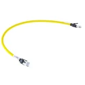 Omron XS6 Cat6a Shielded Screened Ethernet Cable 8 Core, Low Smoke Zero Halogen, Yellow, 0.5 m 