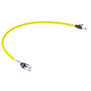 Omron XS6 Cat6a Shielded Screened Ethernet Cable 8 Core, Low Smoke Zero Halogen, Yellow, 0.5 m 