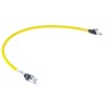 Omron XS6 Cat6a Shielded Screened Ethernet Cable 8 Core, Low Smoke Zero Halogen, Yellow, 0.5 m