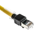Omron XS6 Cat6a Shielded Screened Ethernet Cable 8 Core, Low Smoke Zero Halogen, Yellow, 0.5 m 