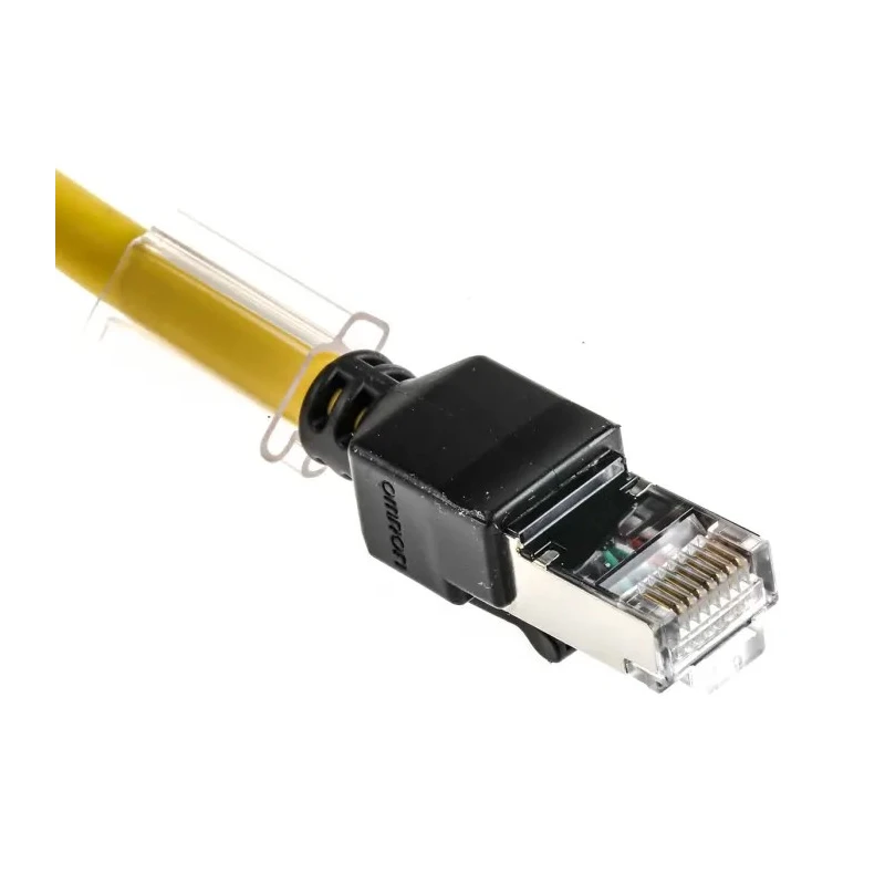 Omron XS6 Cat6a Shielded Screened Ethernet Cable 8 Core, Low Smoke Zero Halogen, Yellow, 0.5 m 
