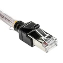 Omron XS6 Cat6a Shielded Screened Ethernet Cable 8 Core, Low Smoke Zero Halogen, Yellow, 0.5 m 