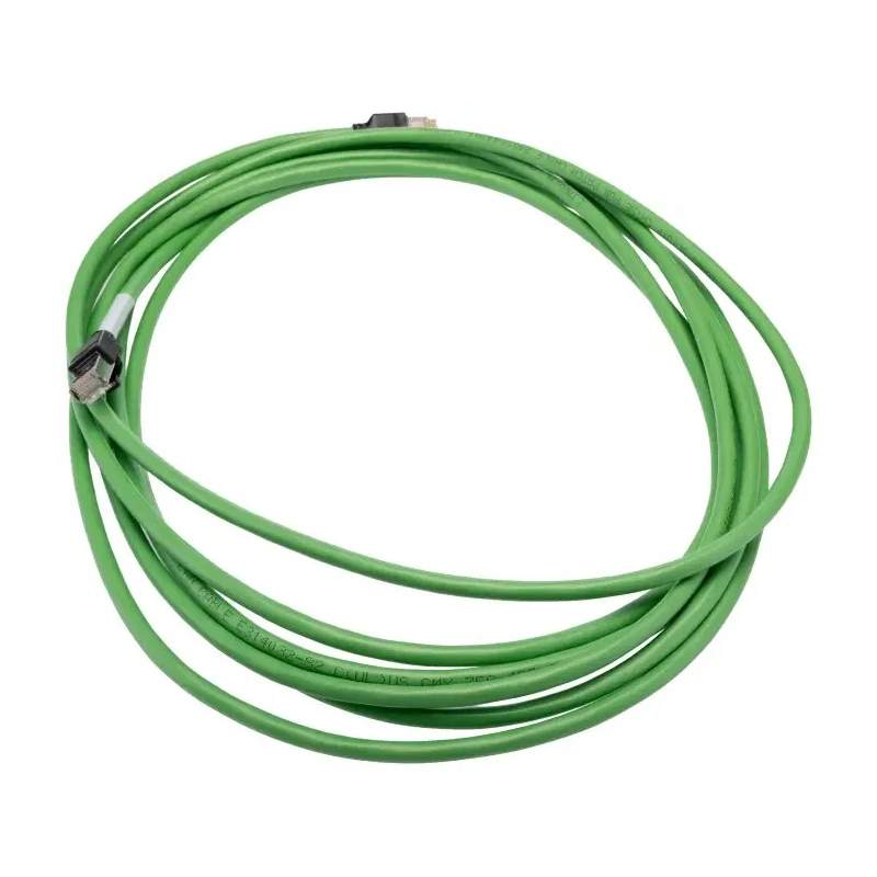 Omron XS6 Cat5 Shielded Screened Ethernet Patch Cable, Polyurethane Jacket, Green, 5 m 