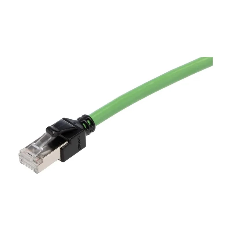 Omron XS6 Cat5 Shielded Screened Ethernet Patch Cable, Polyurethane Jacket, Green, 5 m 