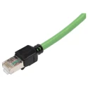 Omron XS6 Cat5 Shielded Screened Ethernet Patch Cable, Polyurethane Jacket, Green, 5 m 