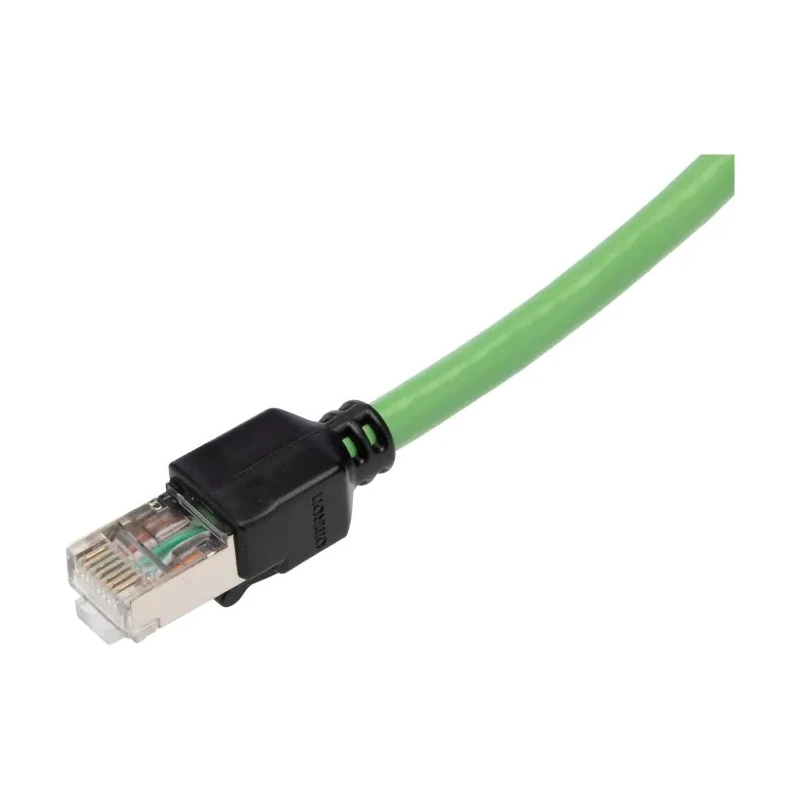 Omron XS6 Cat5 Shielded Screened Ethernet Patch Cable, Polyurethane Jacket, Green, 5 m 