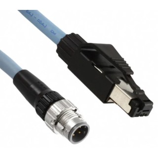 Omron  Cat5e Shielded Ethernet Cable 4 Core, Blue, 2 m, PVC Jacket