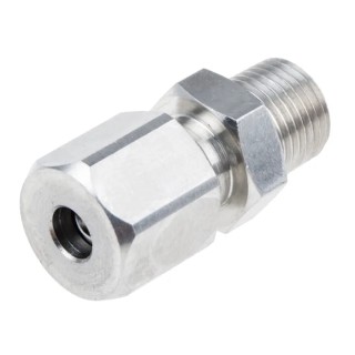 RS PRO Stainless Steel Male NPT Thread Compression Fitting for Thermocouple or PRT Probe RoHS Compliant 123-5564
