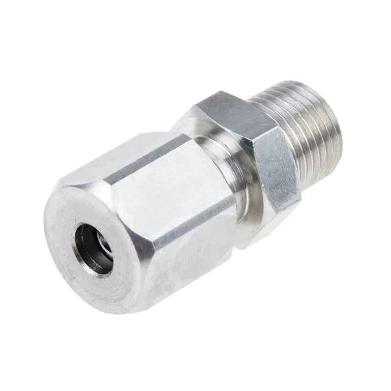 RS PRO Stainless Steel Male NPT Thread Compression Fitting for Thermocouple or PRT Probe RoHS Compliant 123-5564