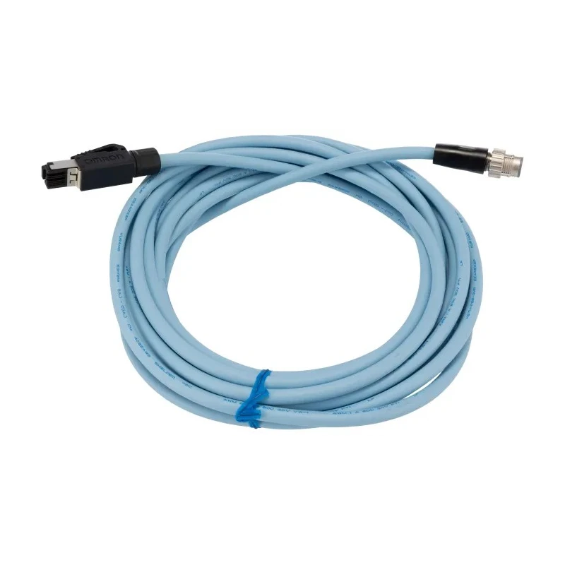 Omron XS5 Shielded Screened Cat5e Ethernet Cable 8 Core, Polyurethane Jacket, Black, 5 m 