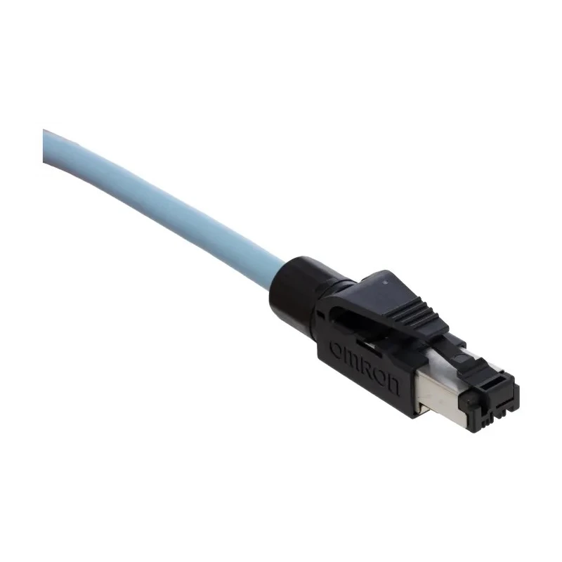 Omron XS5 Shielded Screened Cat5e Ethernet Cable 8 Core, Polyurethane Jacket, Black, 5 m 
