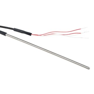 RS PRO PT100 RTD Sensor Stainless Steel Probe 3 mm Diameter 125 mm Length 4 Wire Class B Accuracy 250°C Max PT100