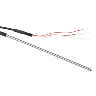 RS PRO PT100 RTD Sensor Stainless Steel Probe 3 mm Diameter 125 mm Length 4 Wire Class B Accuracy 250°C Max PT100