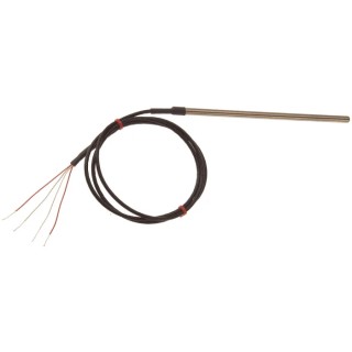 RS PRO PT100 RTD Sensor 4.5 mm Diameter, 25 mm Length, 4 Wire, Class B Accuracy, Stainless Steel Probe, 2m Cable Length PT100