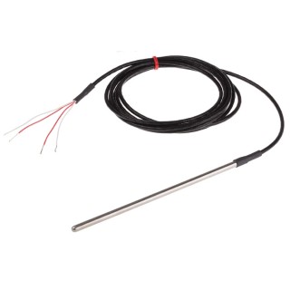 RS PRO PT100 RTD Sensor 4.5 mm Dia, 150 mm Long, 4 Wire, Class B Accuracy, Stainless Steel Probe, 250°C Max PT100