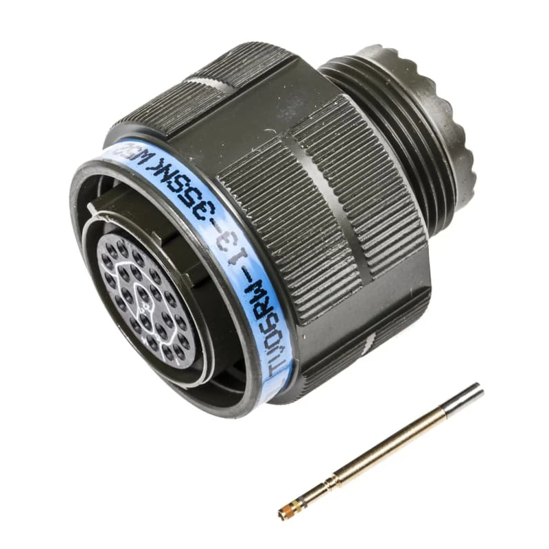 Amphenol Limited MIL Spec Circular Connector Copper Alloy Straight 22-Way Cable Mount Plug Green Zinc TV06RW-13-35SN(W52)