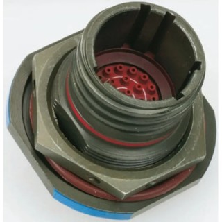 Amphenol Limited Copper Alloy Straight 10 Way Panel Mount MIL Spec Circular Connector Female Green TV07RW-13-98SN(W52)