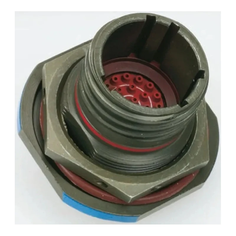 Amphenol Limited Copper Alloy Straight 10 Way Panel Mount MIL Spec Circular Connector Female Green TV07RW-13-98SN(W52)