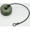 Amphenol Limited 418 MIL-DTL-38999 Female Dust Cap Shell Size 11 Zinc Cobalt over Nickel Finish 418-6033-11R0501-04