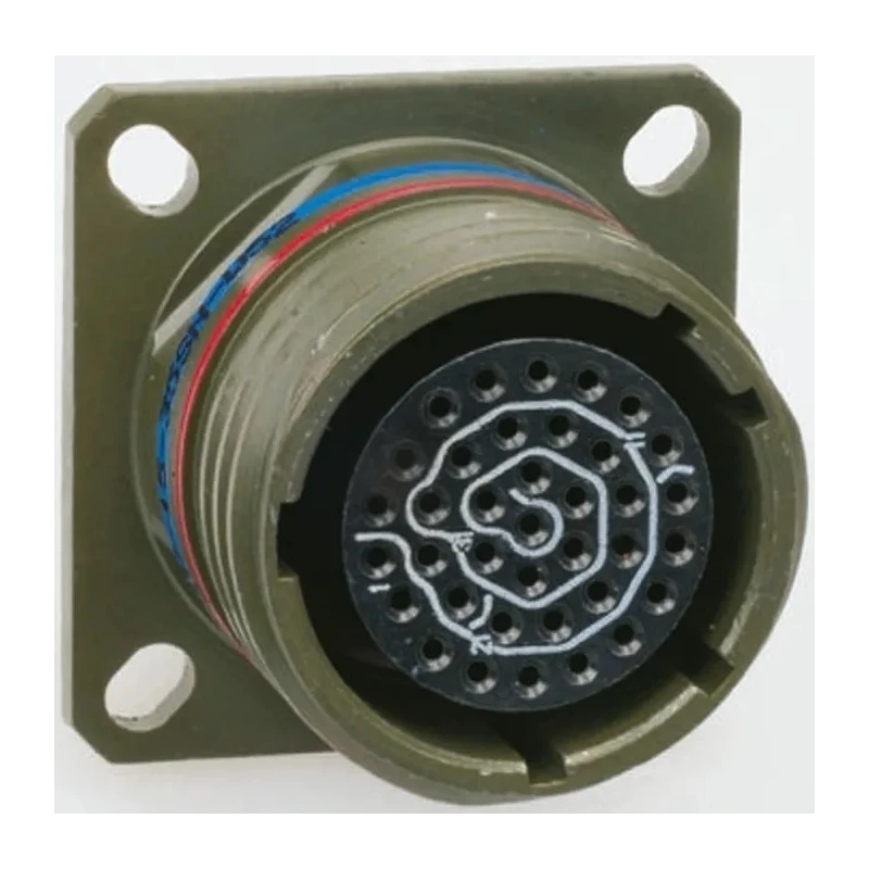 Amphenol Limited Copper Alloy Straight 13 Way Wall Mount MIL Spec Circular Connector TVP00RW-11-35SN(W52)