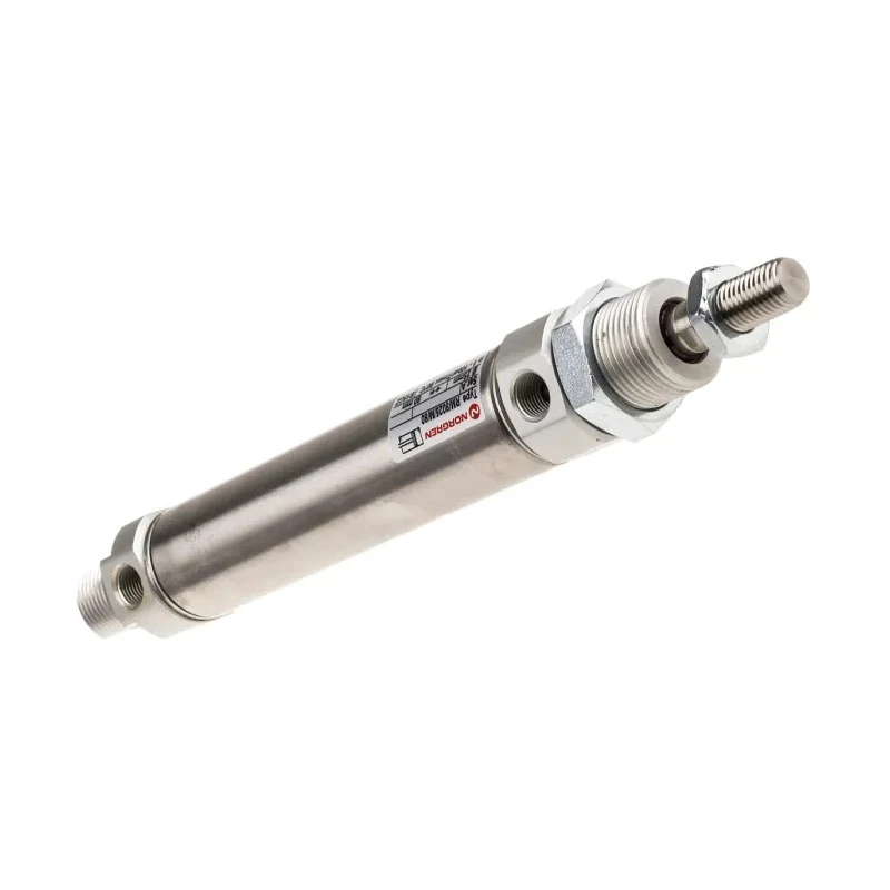 Norgren Pneumatic Roundline Cylinder - 25mm Bore, 80mm Stroke, Double Acting, Stainless Steel, Buffer Cushion RM/8025/M/80