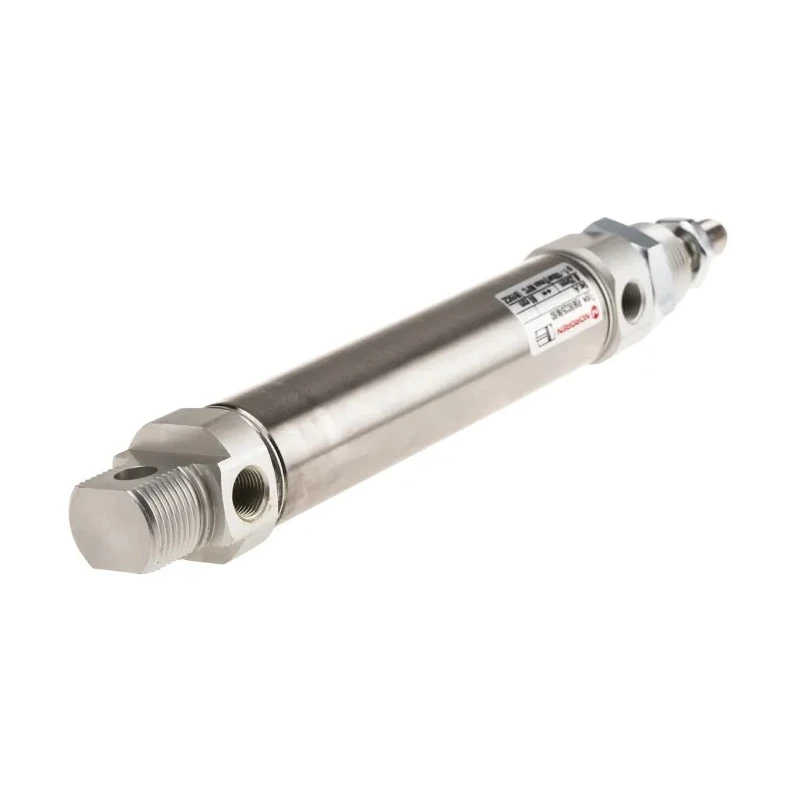 Norgren Pneumatic Roundline Cylinder - 25mm Bore, 80mm Stroke, Double Acting, Stainless Steel, Buffer Cushion RM/8025/M/80
