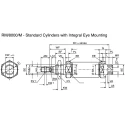 Norgren Pneumatic Piston Rod Cylinder RM/8016/M/25 16mm Bore, 25mm Stroke, Double Acting, Stainless Steel RM/8000/M Series