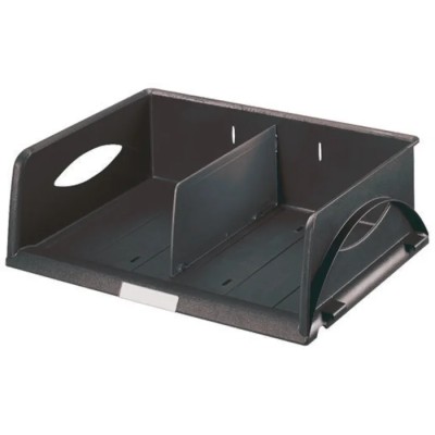Leitz Black Sorting Basket 2 Compartments 490mm x 385mm x 125mm 52320095