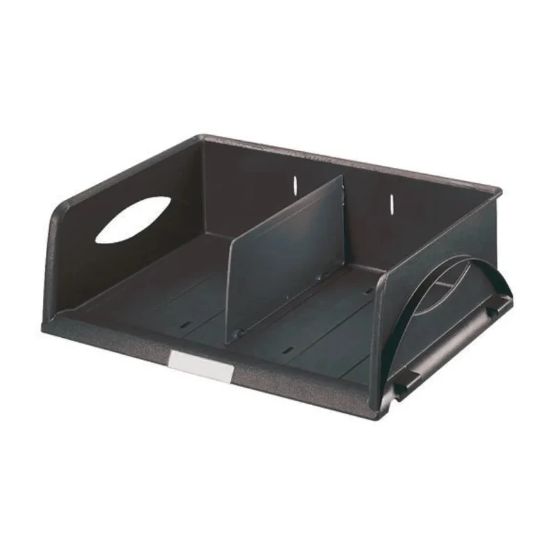 Leitz Black Sorting Basket 2 Compartments 490mm x 385mm x 125mm 52320095
