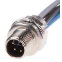HARTING Industrial Circular Connector 4 Contacts Panel Mount M12 Plug Male IP65 IP67 63V 12A 21035991505