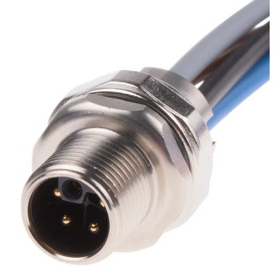 HARTING Industrial Circular Connector 4 Contacts Panel Mount M12 Plug Male IP65 IP67 63V 12A 21035991505