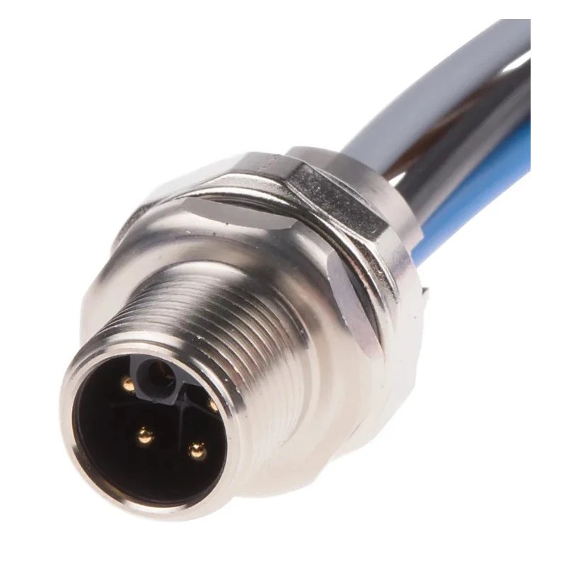HARTING Industrial Circular Connector 4 Contacts Panel Mount M12 Plug Male IP65 IP67 63V 12A 21035991505