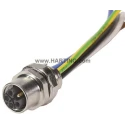 HARTING Circular Connector, 4 Contacts, Panel Mount, M12 Connector, Socket, Female, IP65 IP67, 63V, 12A, Zinc 21035962505