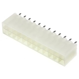 Molex Mini-Fit Jr Series Straight Through Hole PCB Header, 24 Contact, 4.2 mm Pitch, 2 Row, Shrouded 39-28-1243