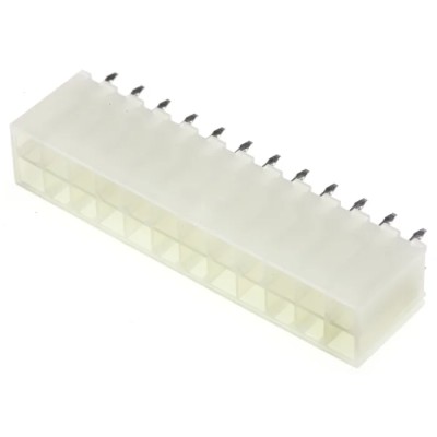 Molex Mini-Fit Jr Series Straight Through Hole PCB Header, 24 Contact, 4.2 mm Pitch, 2 Row, Shrouded 39-28-1243