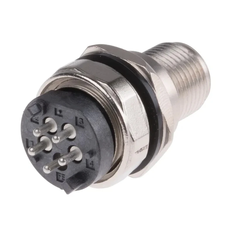 HARTING Circular Connector, 5 Contacts, PCB Mount, M12 Connector Socket Male, IP65 IP67, 63V 12A, Straight 21033961531