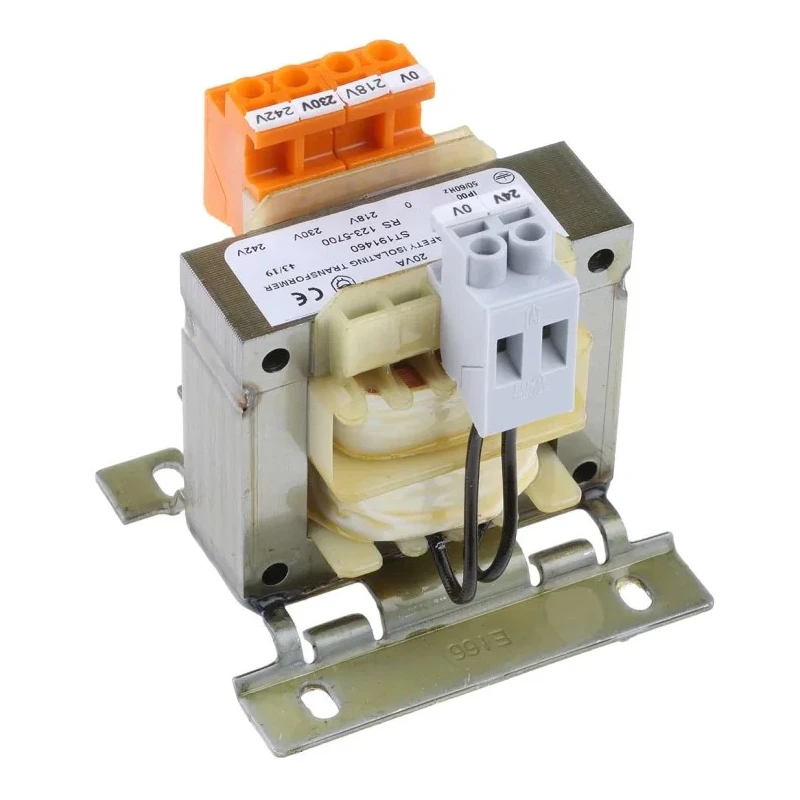 RS PRO 20 VA DIN Rail Transformer, 218 to 242 V ac Primary, 24 V and 230 V ac Secondary, Screw Mount, IECBSEN 123-5700