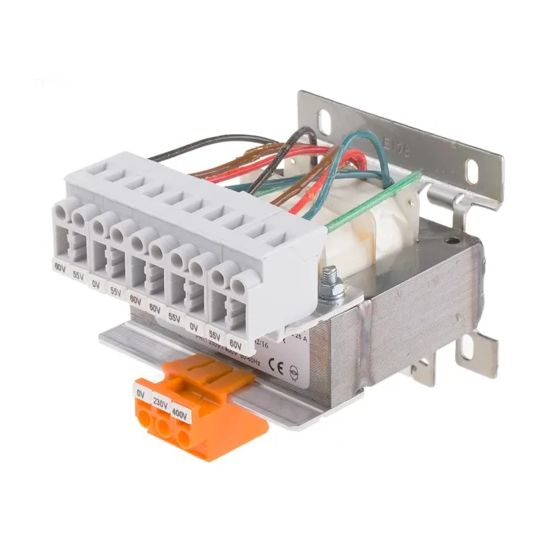 RS PRO 63 VA Single Phase DIN Rail Transformer, 230 to 400 V ac Primary, 4 x 0-55-60 V ac Secondary, IEC/BS/EN 123-5701