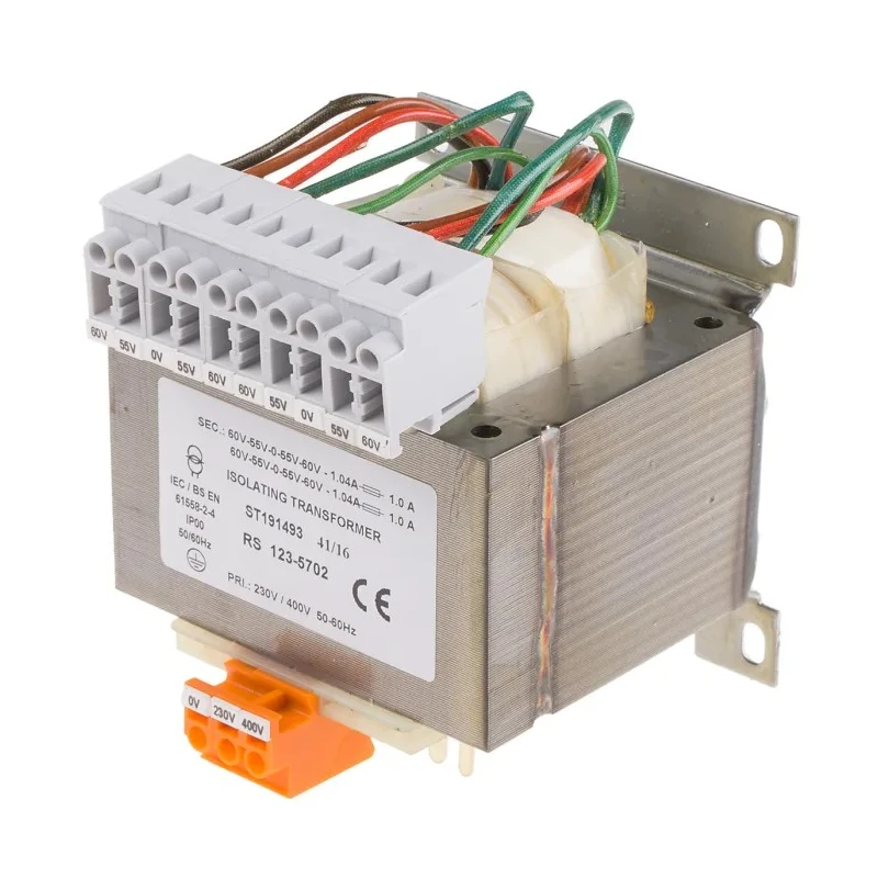 RS PRO 250 VA DIN Rail Transformer, 230 to 400 V ac Primary, 4 x 0-55-60 V ac Secondary, AS/NZS 61558.1 Certified 123-5702