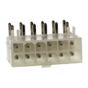 Molex Mini-Fit Jr Series Right Angle Through Hole Shrouded PCB Header, 12 Contacts, 4.2 mm Pitch, 2 Row, 600V, 6A 39-30-1120