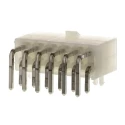 Molex Mini-Fit Jr Series Right Angle Through Hole Shrouded PCB Header, 12 Contacts, 4.2 mm Pitch, 2 Row, 600V, 6A 39-30-1120