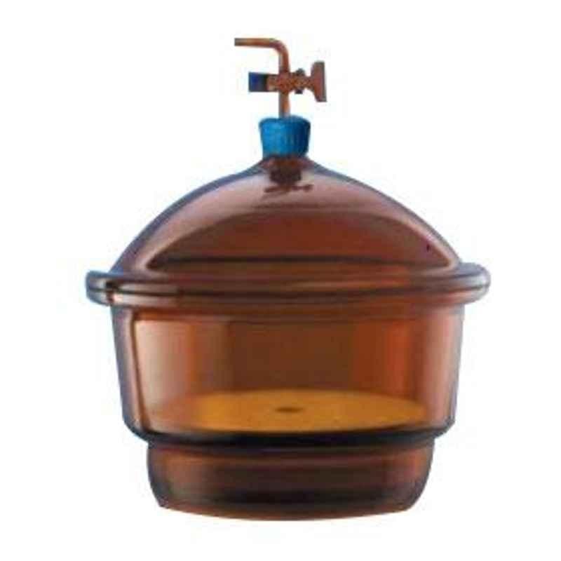 borosil-vacuum-desiccator-set-with-cover-porcelain-plate-amber-100mm-3085041-40108-1