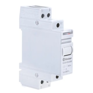 Finder DIN Rail Modular Step Relay 24V DC Coil 16A Silver Alloy Contacts 20.23.9.024.0000